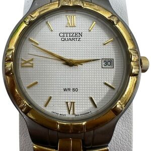 Citizen Quartz Men's Watch - Gold and Silver Accents